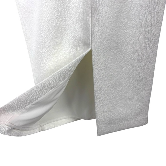 ANTHROPOLOGIE REBECCA VALLANCE GENEVIEVE BRIDAL BOW V-NECK SHEATH MIDI DRESS - Picture 14 of 17